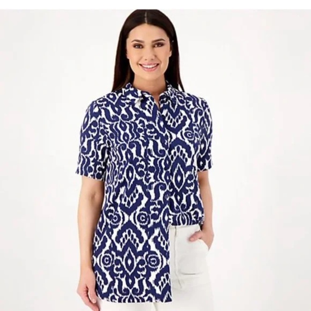 GIRL WITH CURVES Woven Crepe Tunic A598324